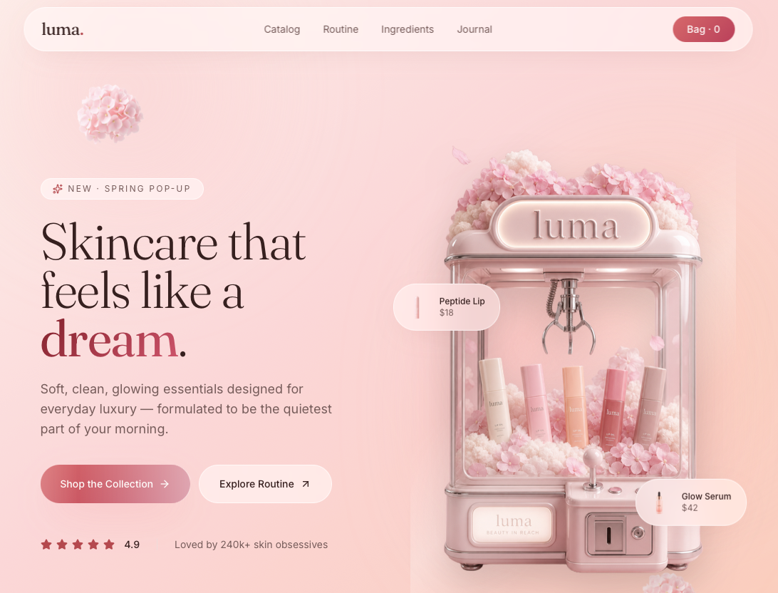 Luma Ecommerce homepage screenshot